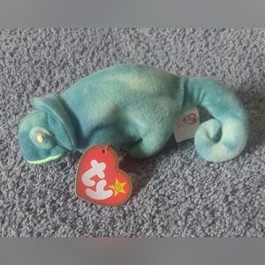 Ty Iggy The Iguana First Edition Teenie Beanie Baby 1993 RARE Tush ***Tag Error.